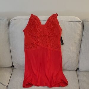 INC International Concepts Red Lace Lingerie NWT